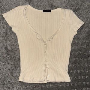 brandy button up stretchy material